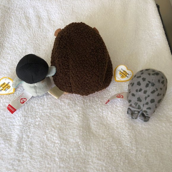 Ty Beanie Babies Bundle Prickles Porcupine Pongo Penguin Iceberg Leopard Seal - Picture 5 of 6